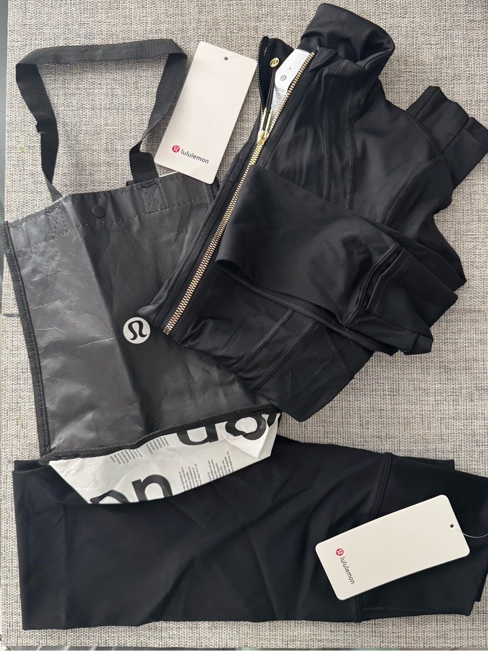 lululemon Black Define Zip Jacket with matching  legging